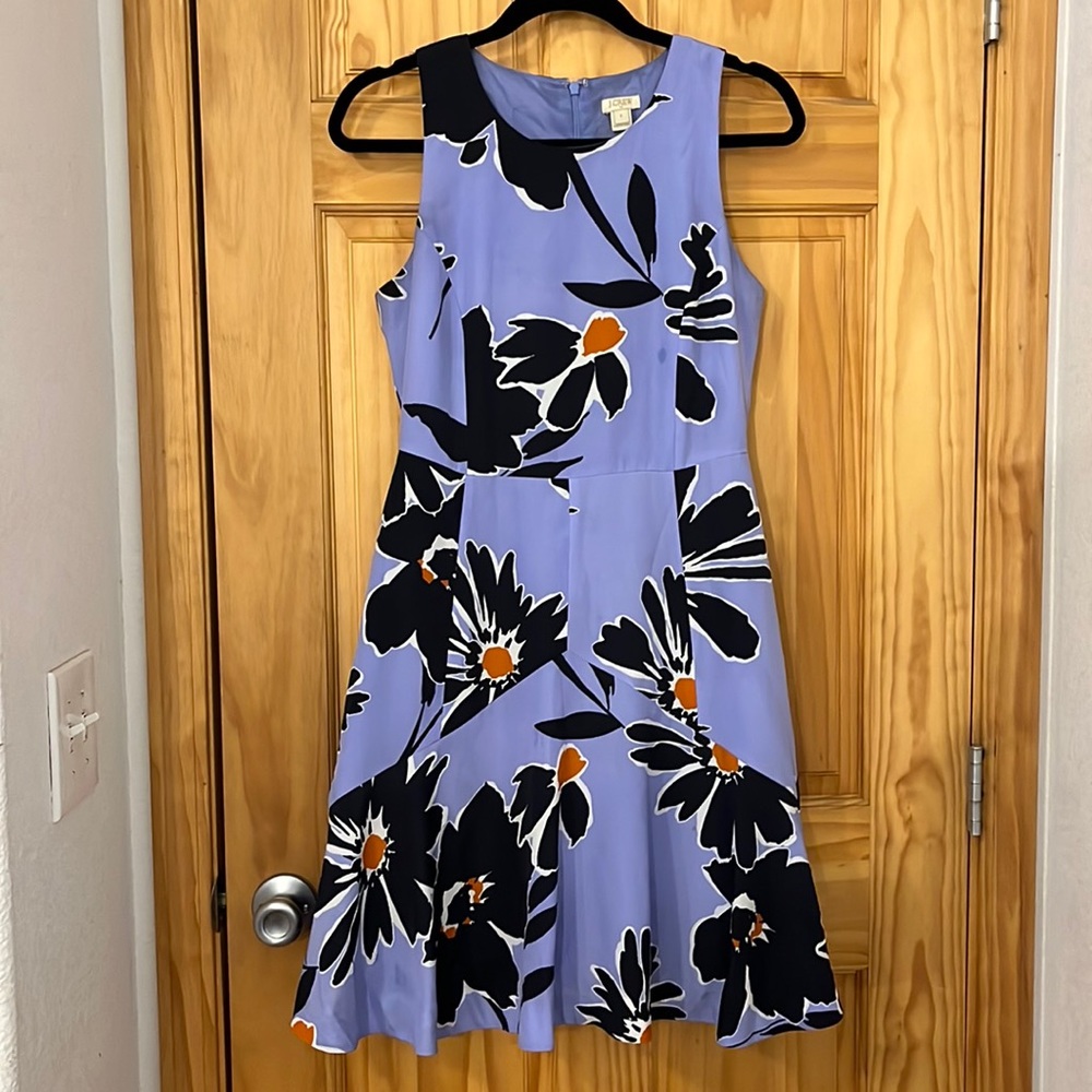 J Crew Periwinkle Floral Dress